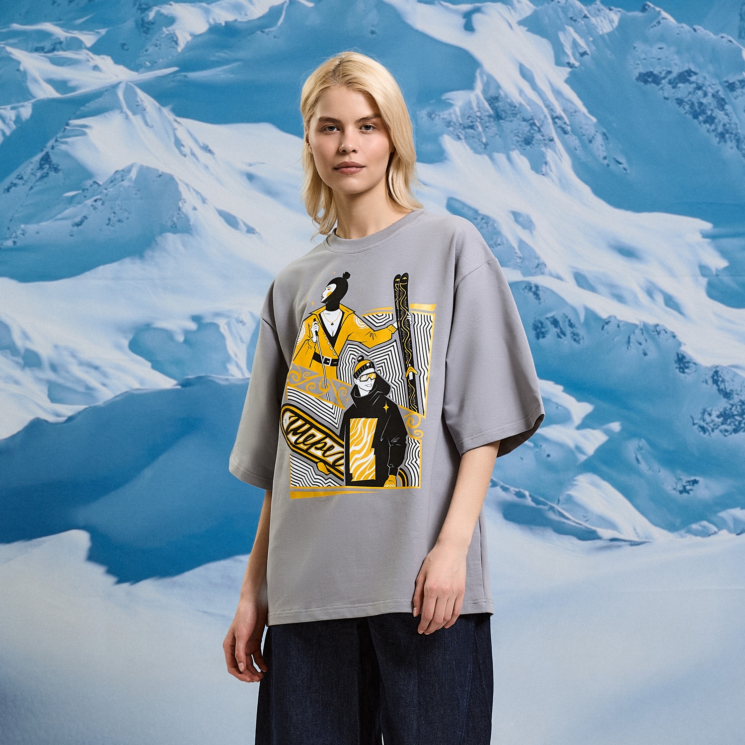 Футболка MySiberia «Моя Сибирь» M Серая