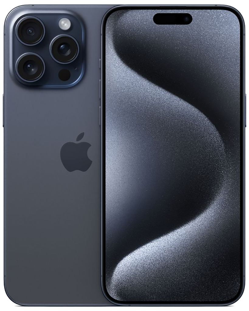 Смартфон Apple iPhone 15 Pro Max 256GB MU7A3BE/A Blue Titanium (Nano+eSIM) смартфон apple iphone 14 pro max 256gb mq873za a space black nano nano