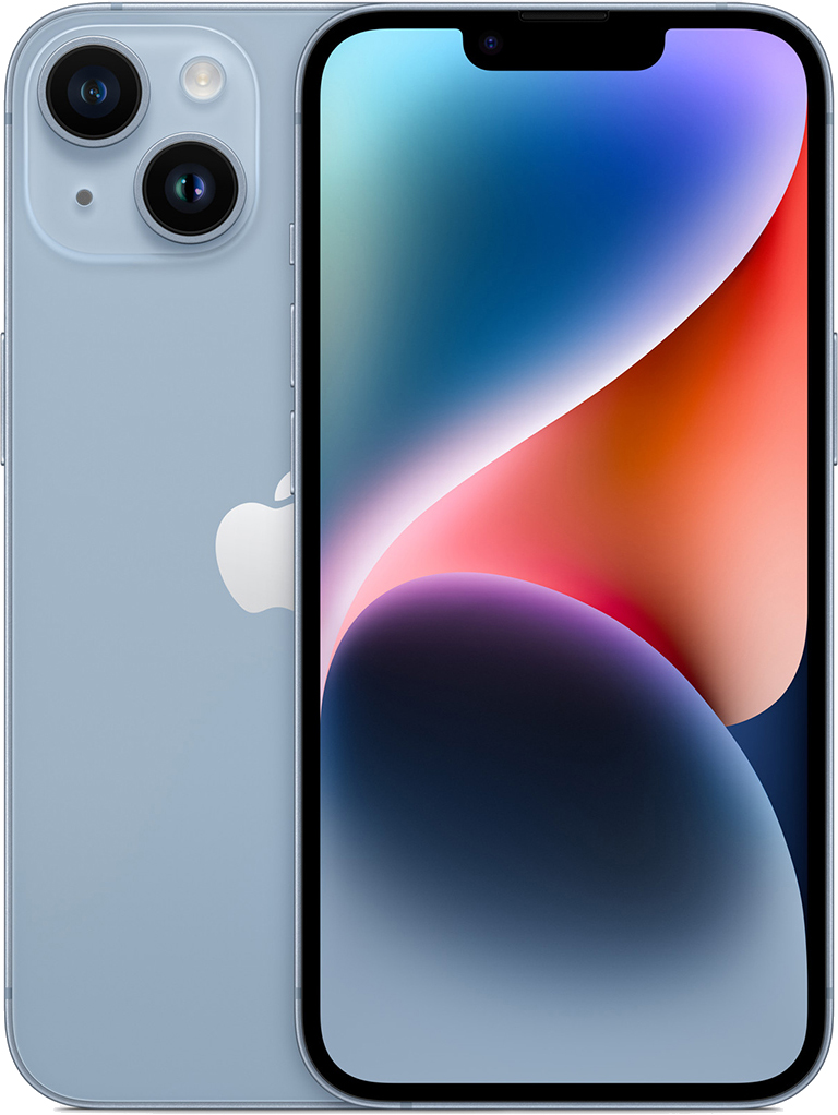 Смартфон Apple iPhone 14 128 ГБ MPVN3ID/A Голубой (nanoSIM+eSIM, без RuStore)