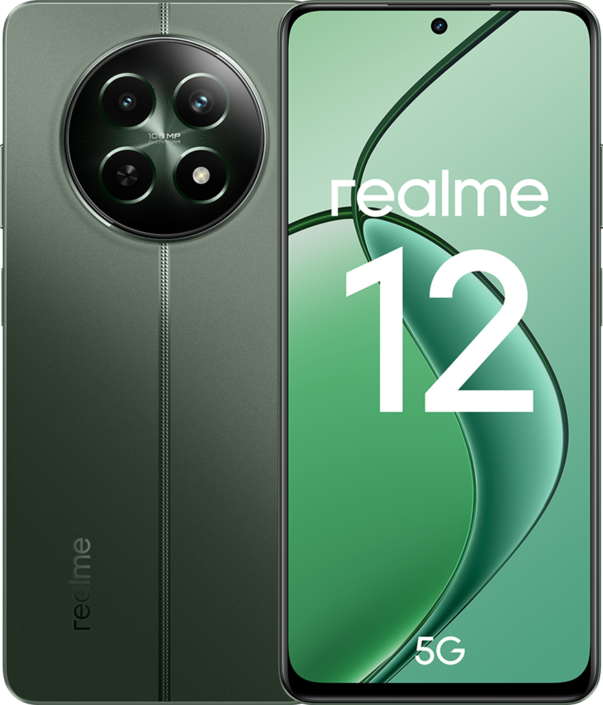 Смартфон realme 12 5G 8/256GB Green df чехол с флипом для телефона realme narzo 30 5g realme 8 5g смартфона реалми нарзо 30 5g реалми 8 5g
