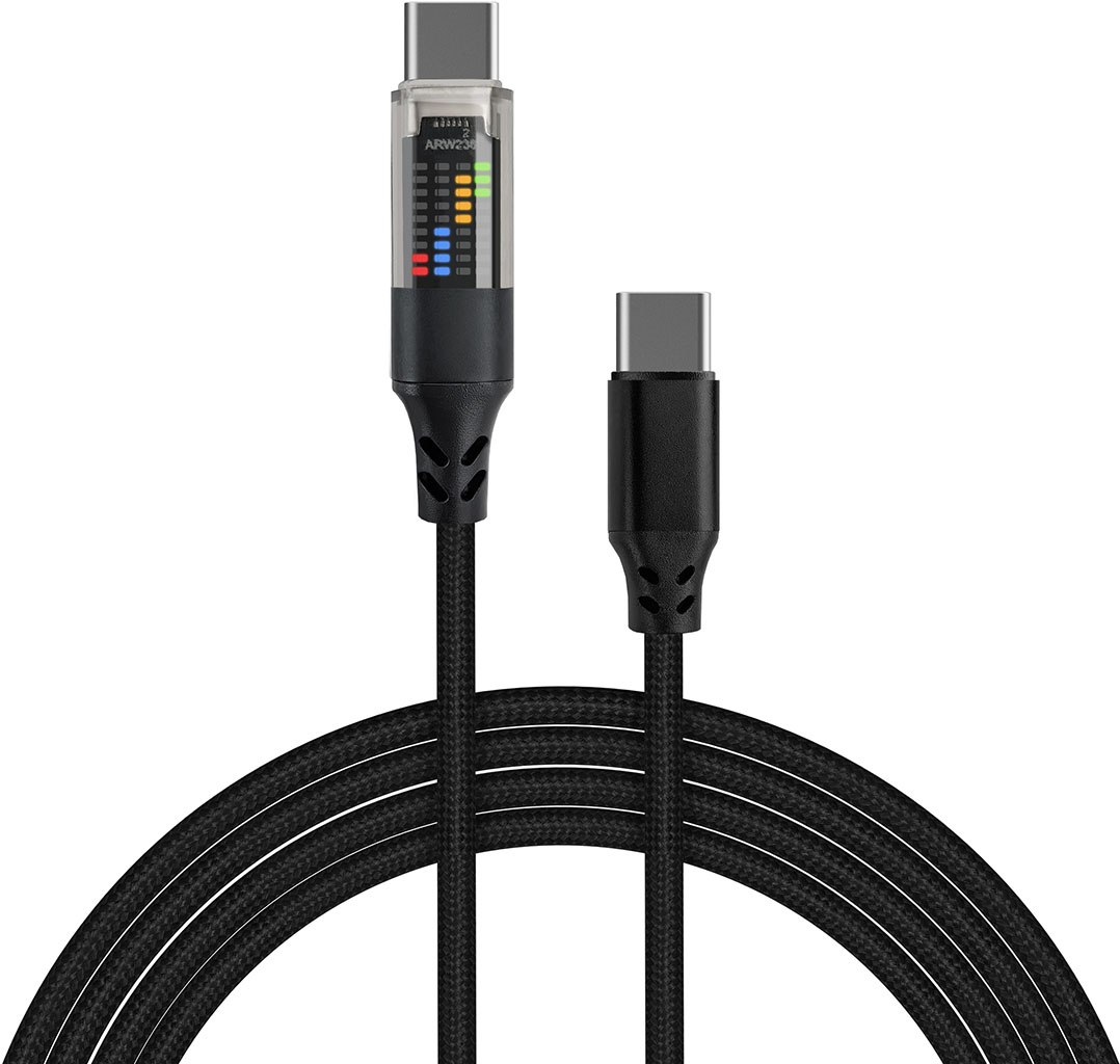 Кабель Gal CU-1247 USB-C to USB-C 1.2m Black