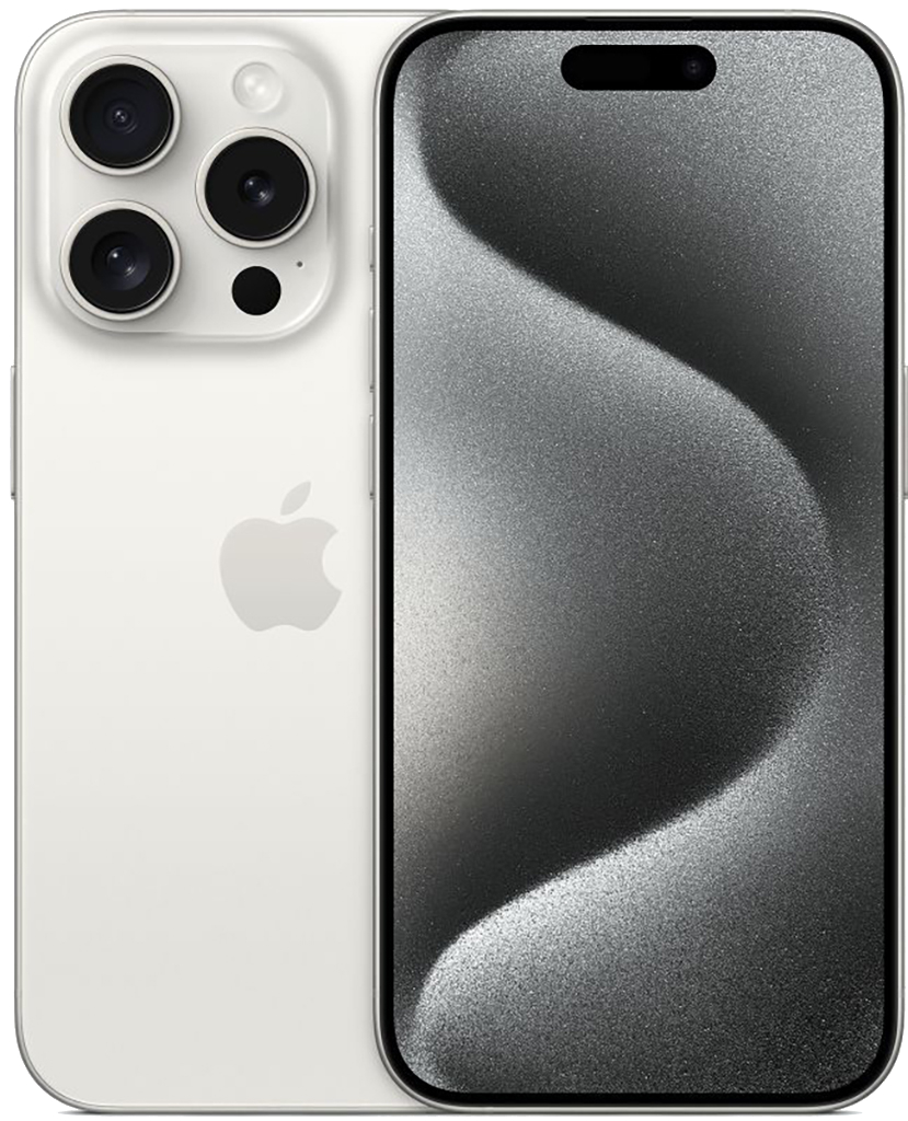 Смартфон Apple iPhone 15 Pro 256GB MV963CH/A White Titanium (Nano+Nano)