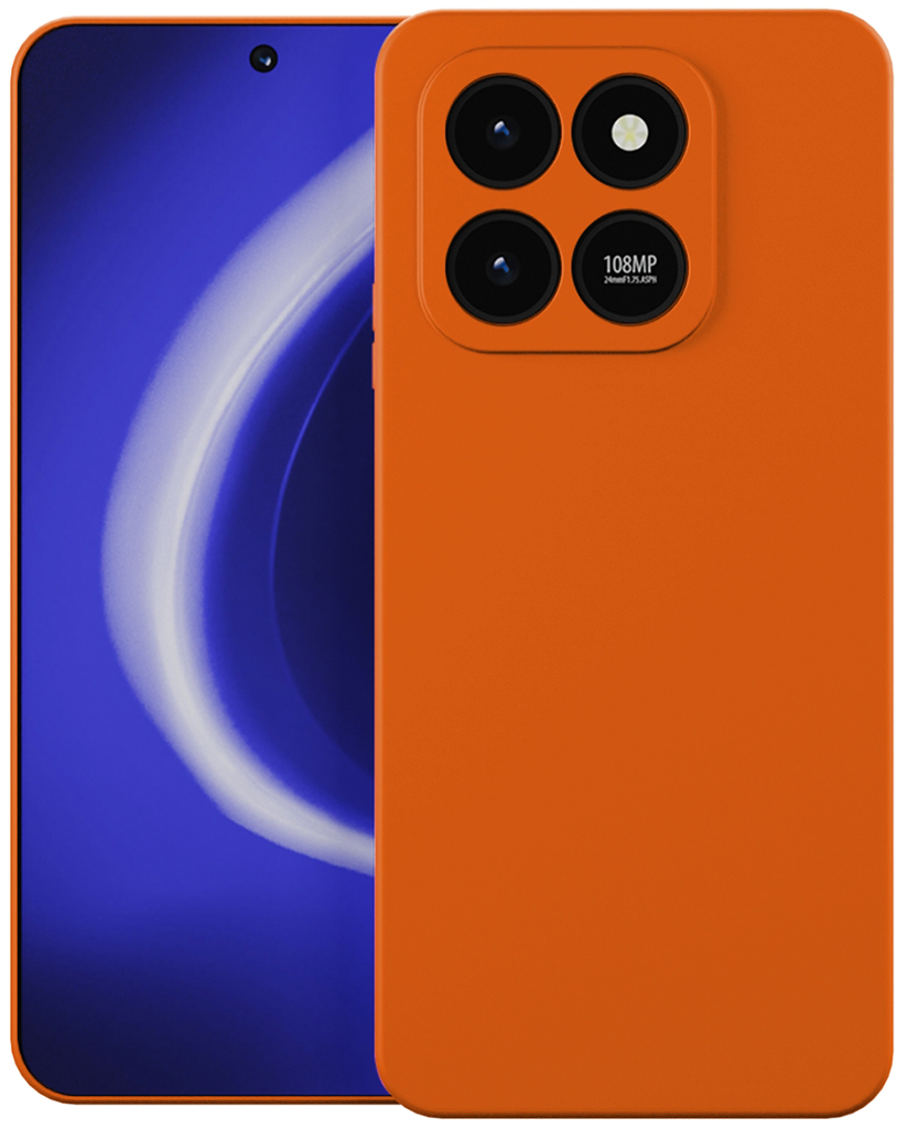 Клип-кейс Krutoff Silicone Case для Honor X7d Orange 490₽