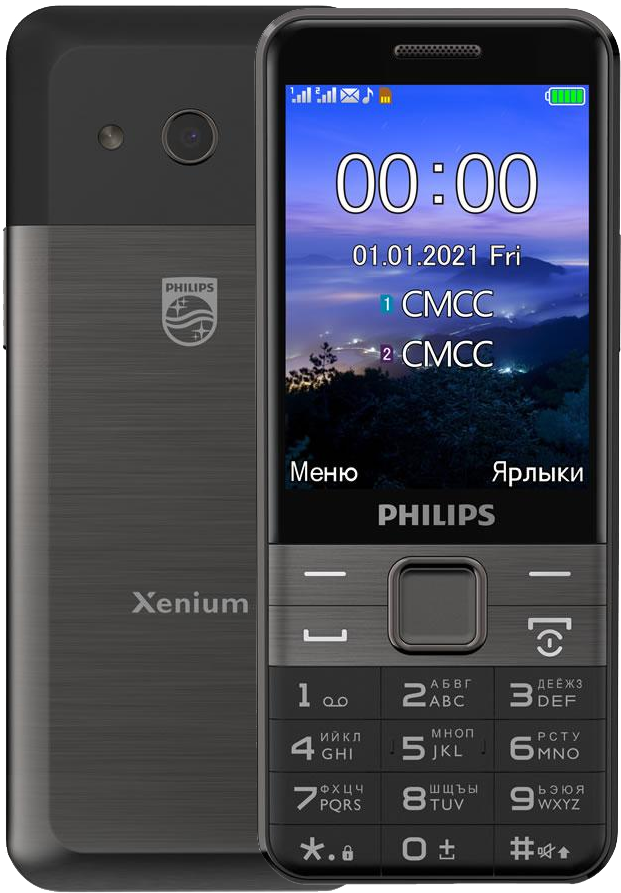 Кнопочный телефон Philips Xenium E590 Black цена и фото