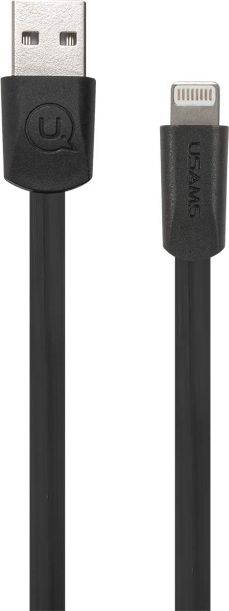 U2 USB to Apple Lightning 1m Black кабель usams u2 usb to apple lightning 1m black
