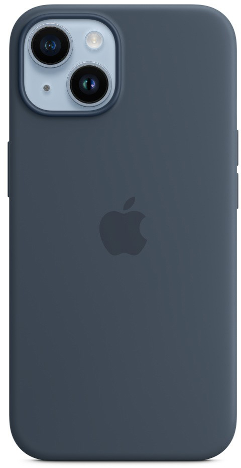 Silicone Case with MagSafe для iPhone 14 Storm Blue матовый силиконовый чехол дама в бабочках на apple iphone xr 10r айфон икс р