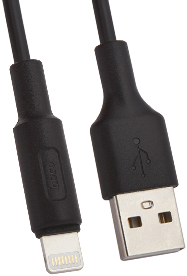 Кабель Hoco X25 USB to Apple Lightning 1m Black кабель hoco x13 usb to microusb 1m white