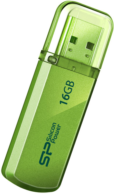 yashik zimnij helios odnosekcionnyj zelenyj USB-накопитель Silicon Power Helios 101 16GB Green