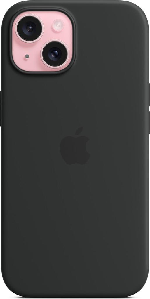 Silicone Сase with MagSafe для iPhone 15 Black силиконовый чехол для apple iphone 7 и iphone 8 se 2020 silicone case на айфон 7 8 се 2020 с бархатистым покрытием внутри светло оливковый