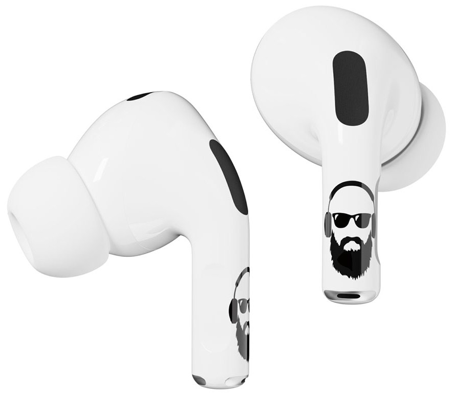 Комплект наклеек VLP Easy Art Бородач для Apple AirPods Pro / Pro 2 (2 шт.)