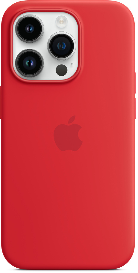 Silicone Case with MagSafe для iPhone 14 Pro Red матовый силиконовый чехол ежевика и черника арт на apple iphone xr 10r айфон икс р