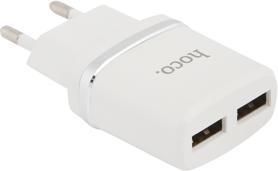 Зарядное устройство Hoco C12 Apple Lightning White