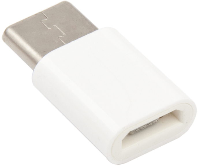 microUSB to USB-C White переходник hoco ua10 microusb usb жемчужный никель otg