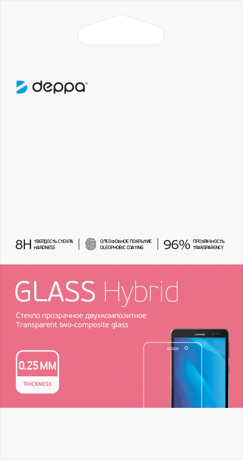 Защитное стекло и плёнка Deppa Hybrid для Apple iPhone XR глянцевое