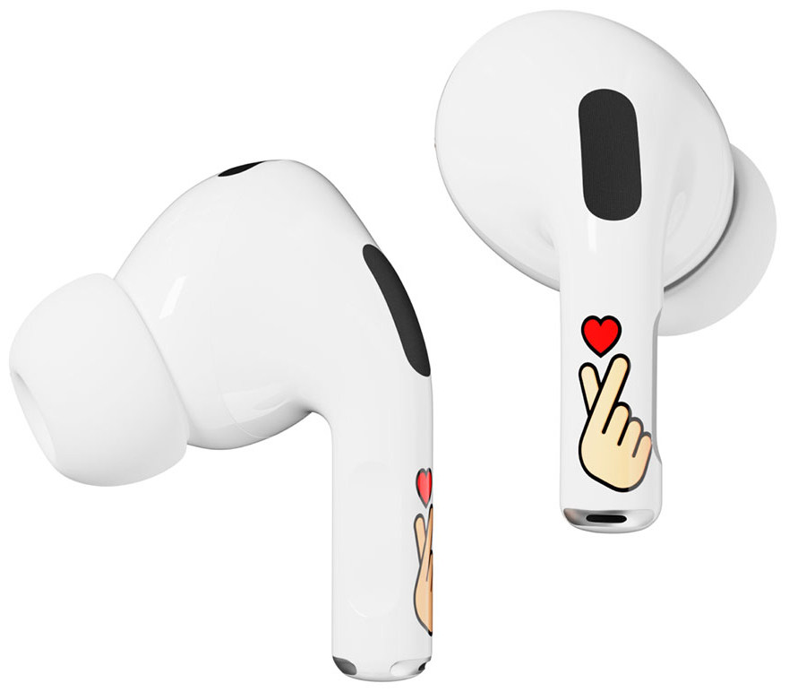 Комплект наклеек VLP Easy Art Знак сердца для Apple AirPods 4 (2 шт.)