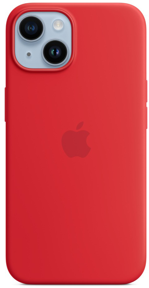 Silicone Case with MagSafe для iPhone 14 Red силиконовый чехол корги лежит на apple iphone 11 pro