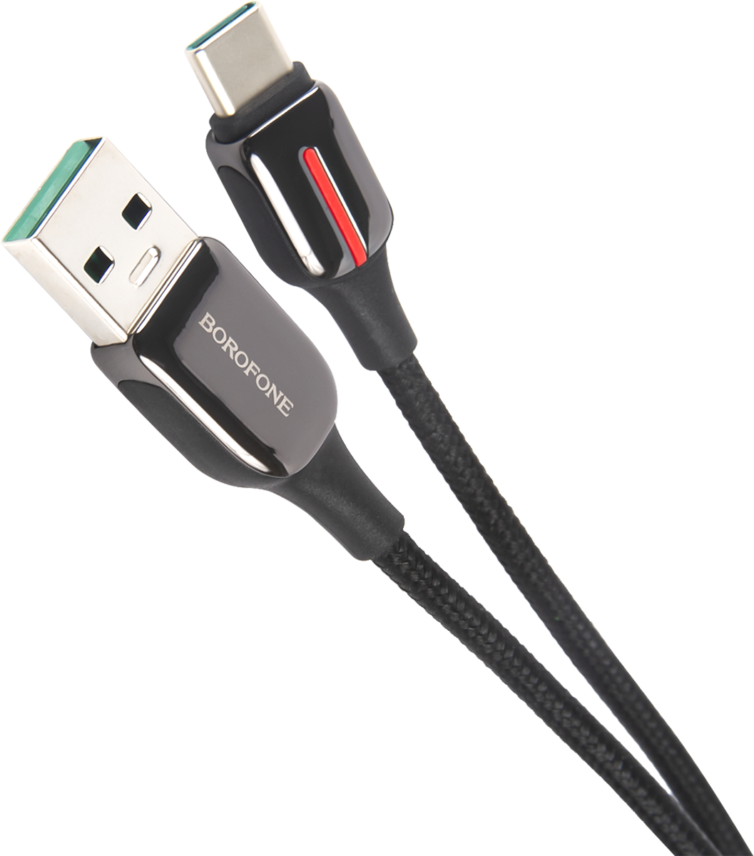 BU14 USB to USB-C 1.2m Black прочный кабель с зажимом типа крокодил bnc q9 для осциллографа из цинкового сплава