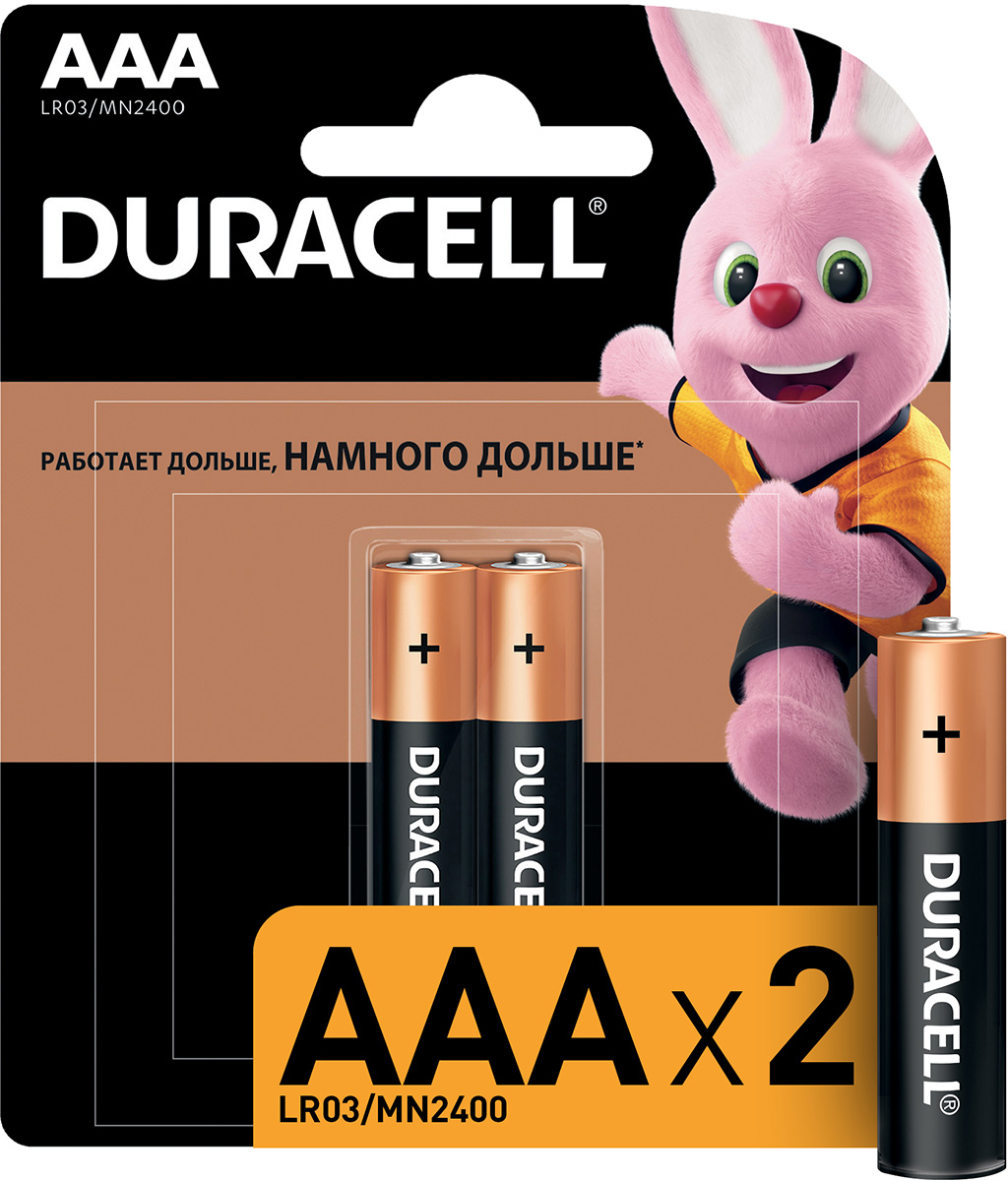 Элемент питания Duracell CN AAA (2 шт.)