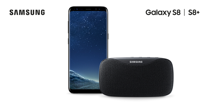 Аудиоколонка Samsung Level Box Slim в подарок при покупке смартфона Galaxy S8 | S8+