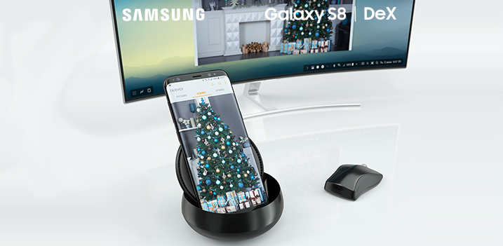 Док-станция Samsung DeX в подарок при покупке смартфона Samsung Galaxy S8 или S8+