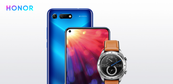 Подарок за предзаказ смартфона Honor View20 — умные часы Honor Watch Magic